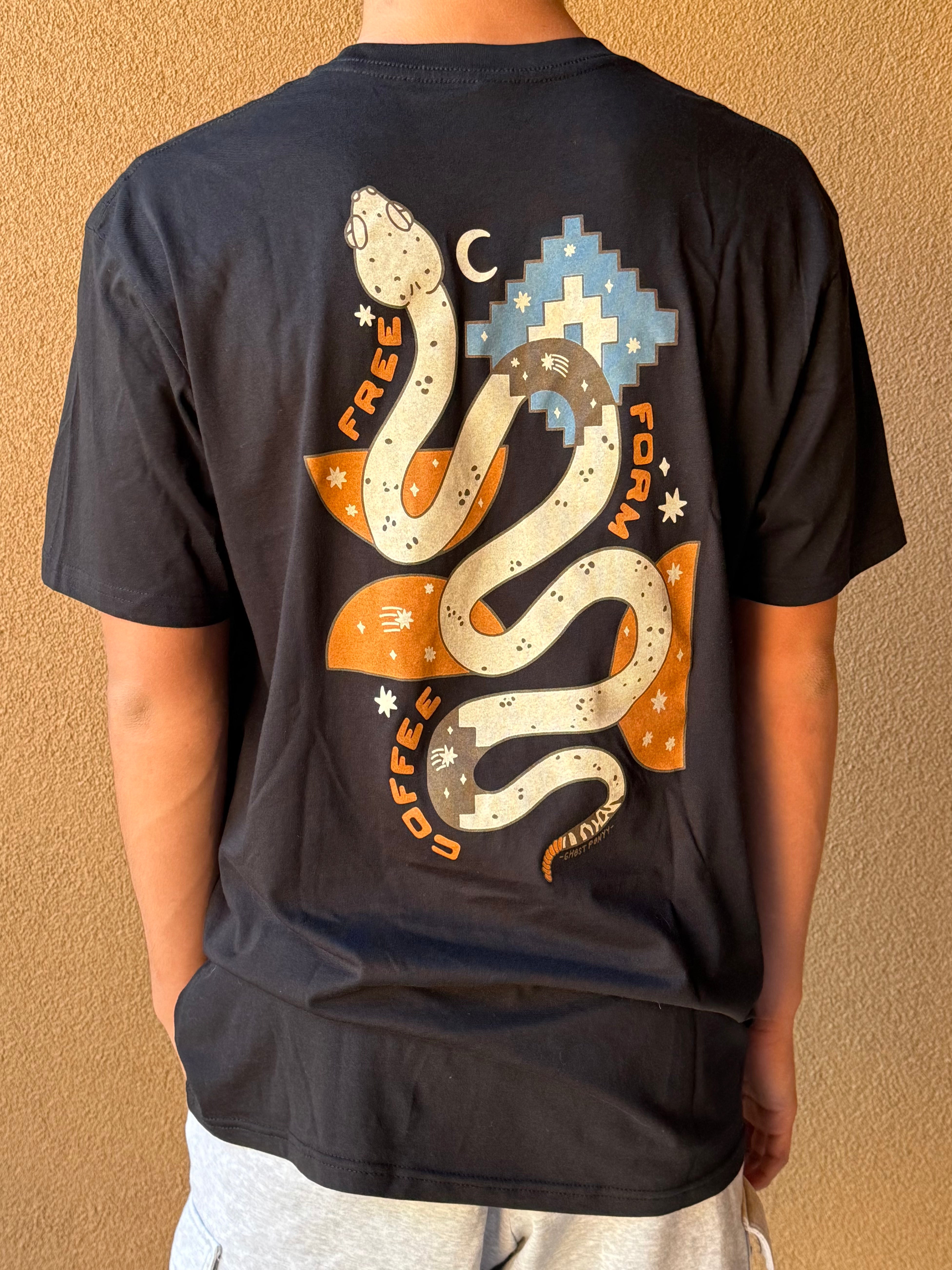 FreeForm x Ghost Ponyy Snake Tee - Black