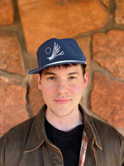 FreeForm Hat - Navy with White Embroidery