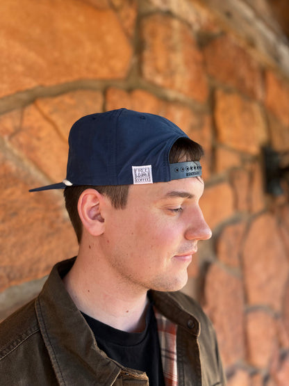 FreeForm Hat - Navy with White Embroidery