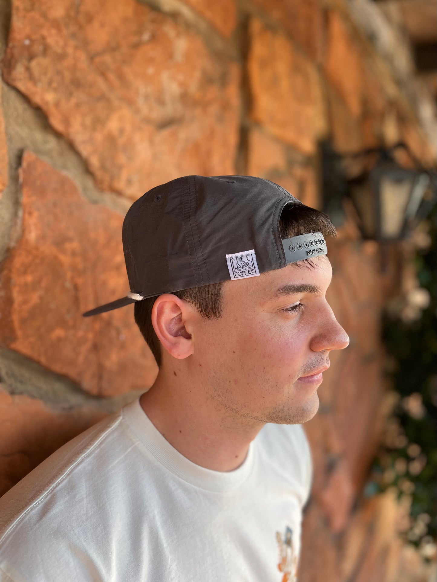 FreeForm Embroidered Bird Cap - Charcoal