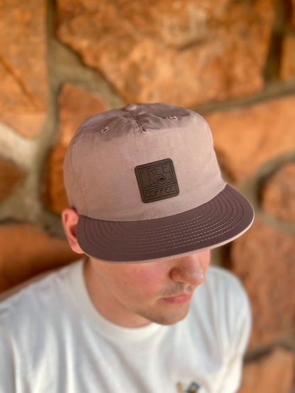 FreeForm Hat - Dusty Rose with Leather Patch