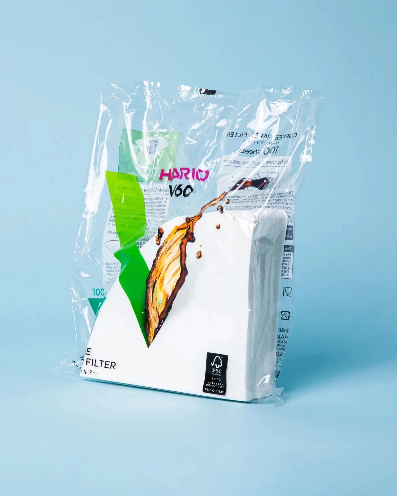 Hario V60-02 Paper Filters, Pack of 100
